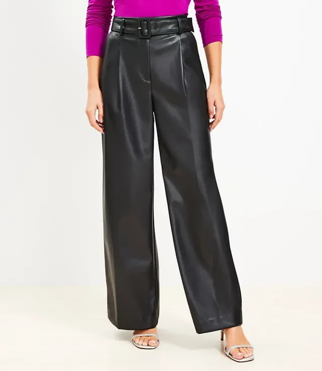 Chico's Faux Leather Front Ponte Back Pants