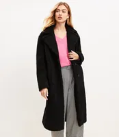 Petite Shearling Modern Coat