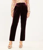 Petite Pleated Tapered Pants Velvet