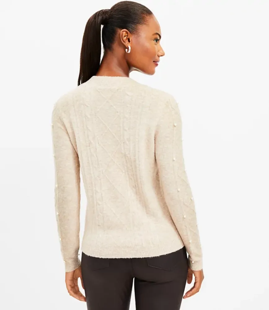 Pearlized Cable Sweater