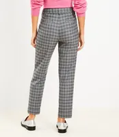 Tie Waist Devin Slim Pants Shimmer Plaid