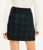 Petite Plaid Pocket Shift Skirt