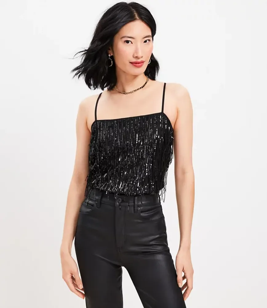 Sequin Square Neck Cami