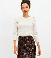 Cropped Cable Sweater