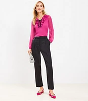 Tall Pleated Tapered Pants Satin