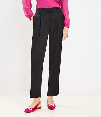 Tall Pleated Tapered Pants Satin