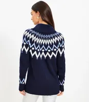 Petite Fair Isle Turtleneck Tunic Sweater