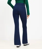 Petite Split Hem Flare Pants Twill