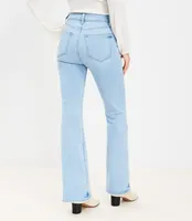 High Rise Slim Flare Jeans Light Wash