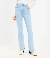 High Rise Slim Flare Jeans Light Wash