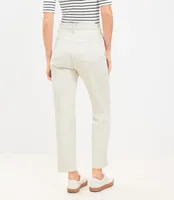 Pintucked High Rise Straight Jeans Popcorn