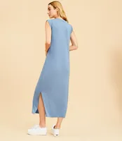 Lou & Grey Signaturesoft V-Neck Column Dress