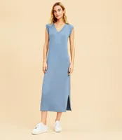 Lou & Grey Signaturesoft V-Neck Column Dress