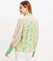 Floral Crepe Utility Shirt