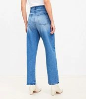 Tall High Rise Straight Jeans Vintage Mid Indigo Wash