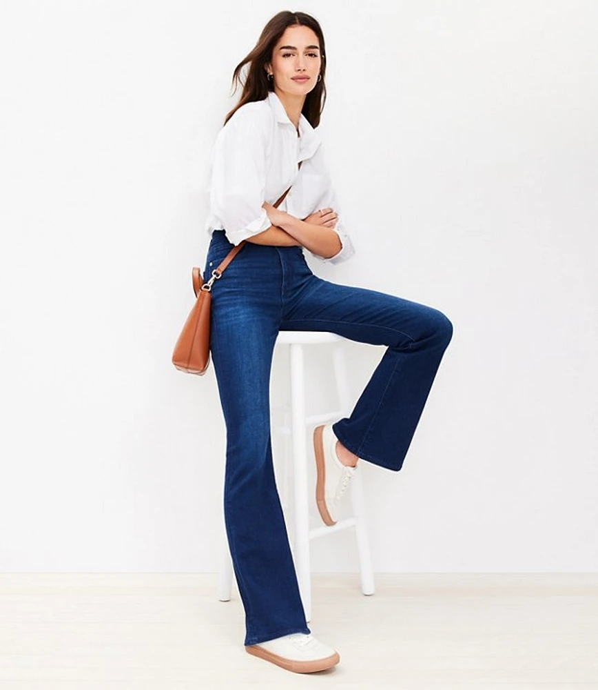 Tall High Rise Slim Flare Jeans in Dark Wash