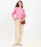 Petite Structured Cargo Pants Twill