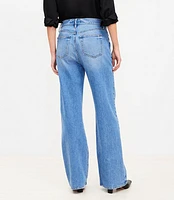 Tall High Rise Wide Leg Jeans Bright Mid Indigo Wash