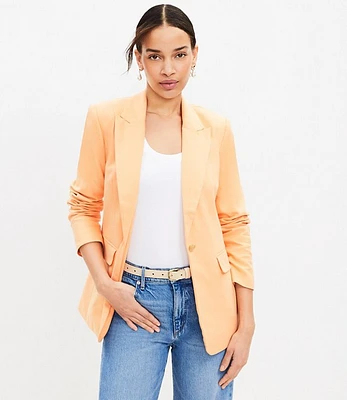 Petite Cotton Linen Modern Blazer