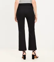 Petite Belted Sutton Kick Crop Pants