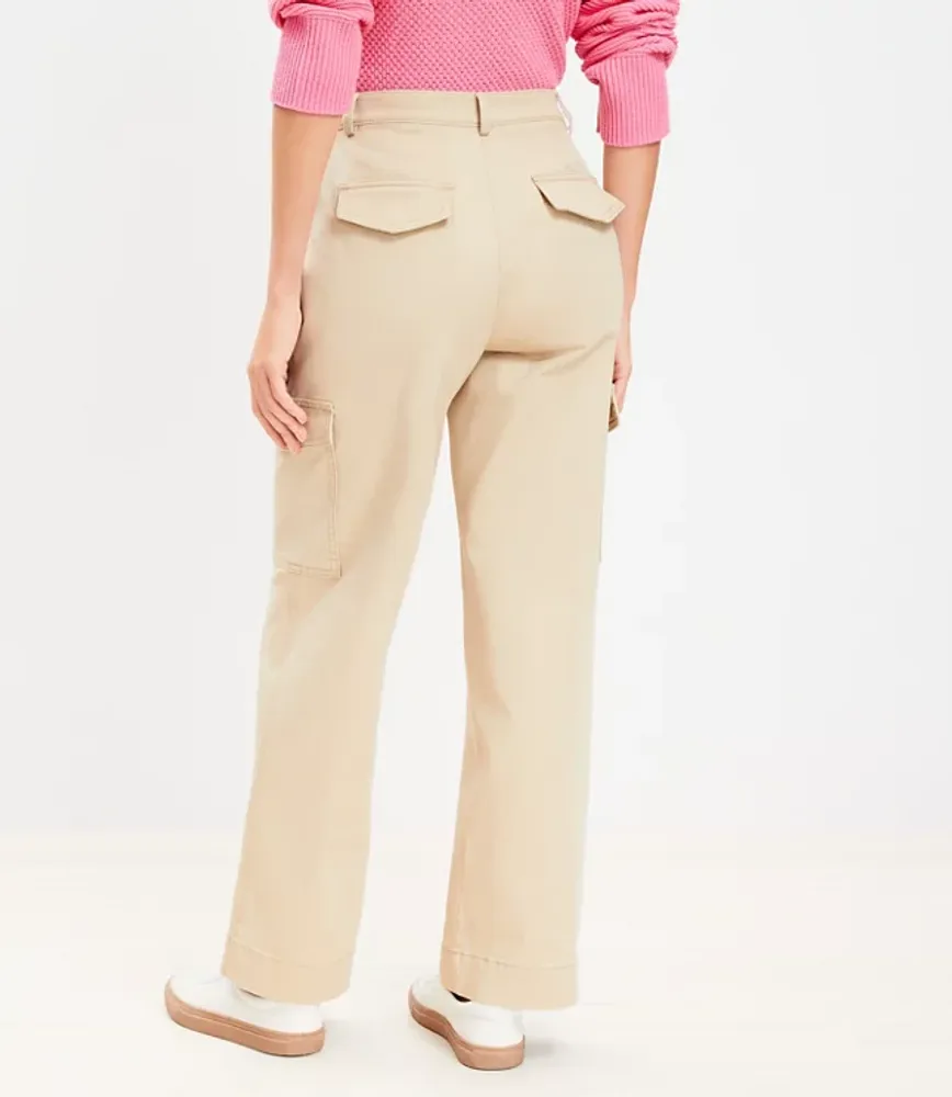 Petite Curvy Structured Cargo Pants Twill