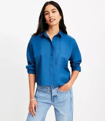 Petite Poplin Modern Pocket Shirt