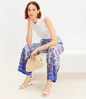 Fluid Pull On Wide Leg Pants Paisley