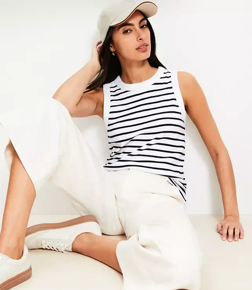 Petite Striped Harbor Tank Top