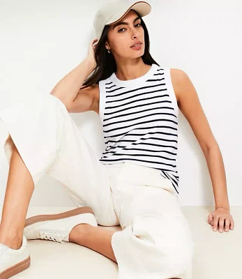 Petite Striped Harbor Tank Top