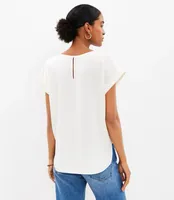 Petite Hi-Lo Hem Pocket Top