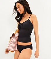 LOFT Beach Cinched Front Tankini Top