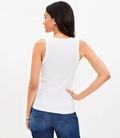 Petite Perfect Ribbed Scoop Neck Tank Top