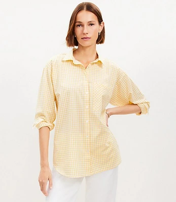 Petite Gingham Oversized Everyday Shirt