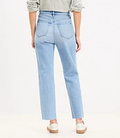 Curvy High Rise Straight Jeans Classic Mid Wash