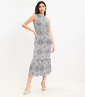 Tiled Halter Midi Dress