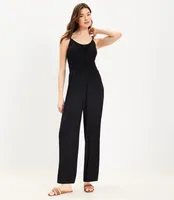 LOFT Beach Smocked Jumpsuit