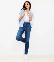 Petite High Rise Slim Jeans Dark Wash