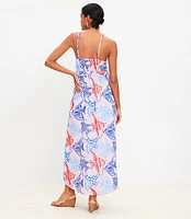 Petite Fish Double Side Tie Maxi Dress