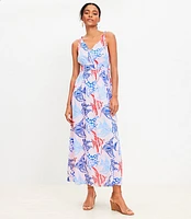 Petite Fish Double Side Tie Maxi Dress