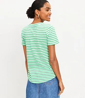 Striped Everyday V-Neck Tee