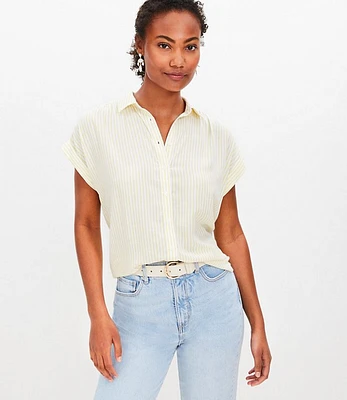 Petite Striped Dolman Shirt