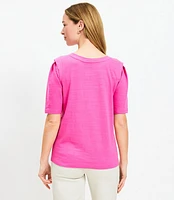 Pleated Sleeve Tee