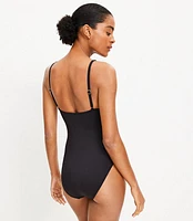 LOFT Beach V Wire One Piece Swimsuit