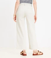 Petite Curvy Palmer Wide Leg Crop Pants Twill