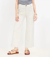 Petite Curvy Palmer Wide Leg Crop Pants Twill