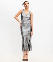 Shimmer Bias Slip Dress