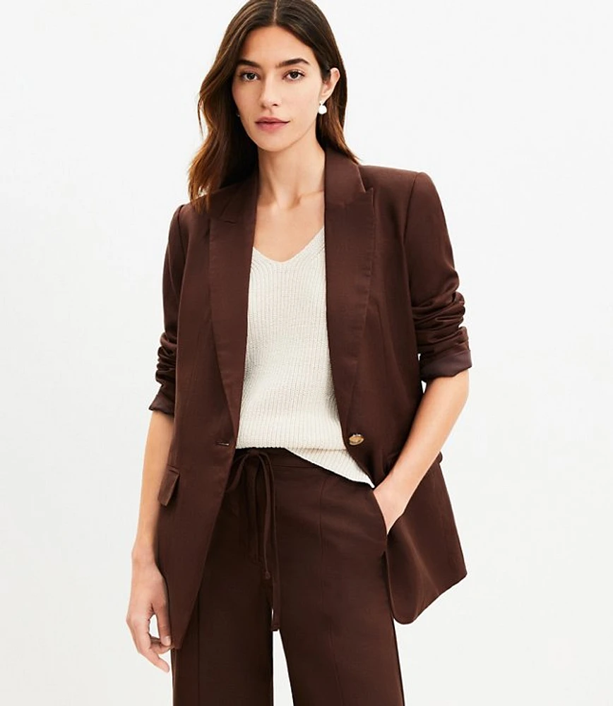 Oversized Linen Blend Blazer