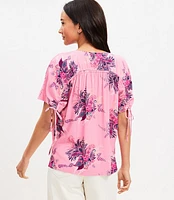 Paisley Tie Back Yoke Top