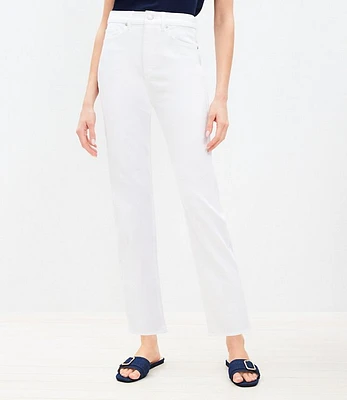 Petite High Rise Slim Jeans White