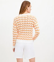 Striped Pointelle Sweater